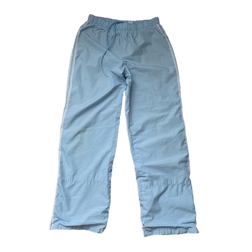 Prospirit 90s Retro Light Blue Striped Active Pants Track Pants Joggers u12